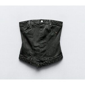 Zara Black Crop Top Stylish and Versatile